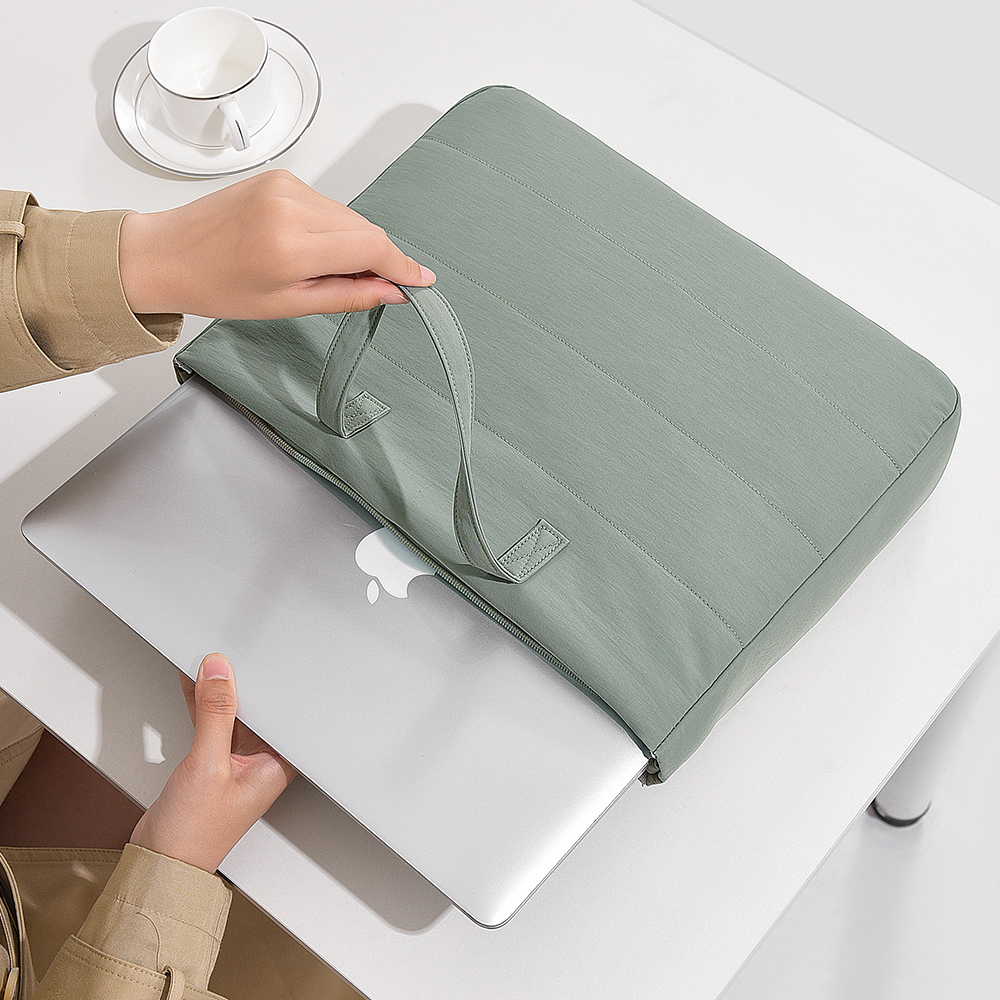 新款时尚笔记本电脑包14寸女手提单肩包大容量气囊防震15.6英寸适用苹果华为16寸联想小新华硕 - 图0