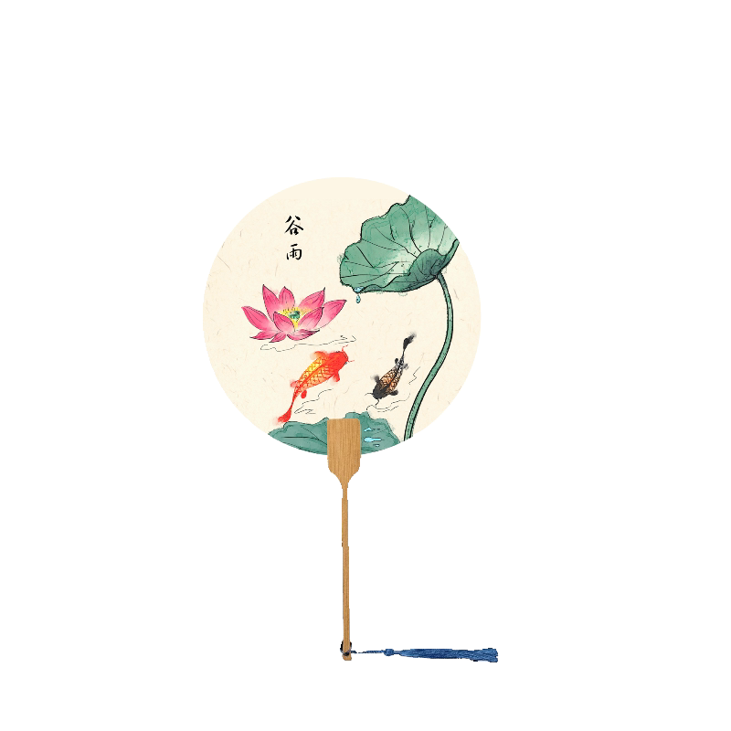 Intangible cultural heritage handmade diy blank rice paper fan thickened