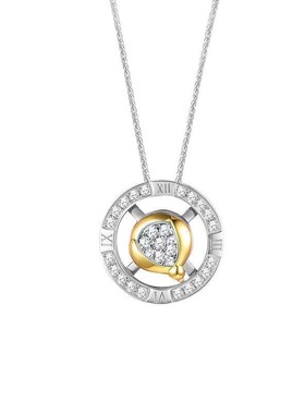 2022年新款指爱针项链女 轻奢气质旋转吊坠小众设计高级感锁骨链