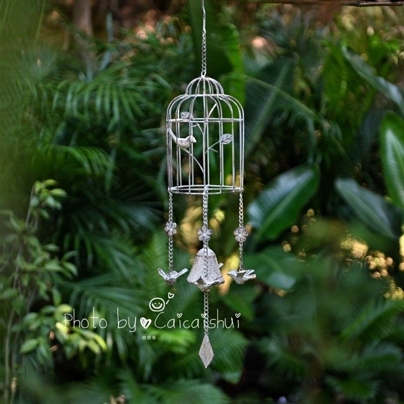 不易上锈。复古铁艺铸铁鸟笼风铃阳台花园家居庭院装饰手摇铃铛,淘宝优惠券,粉丝福利购,淘宝优惠卷