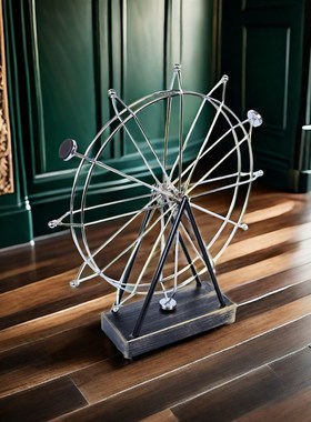 摩天轮永动机摆件不停创意牛顿高级客厅磁铁混沌摆物理自动旋转