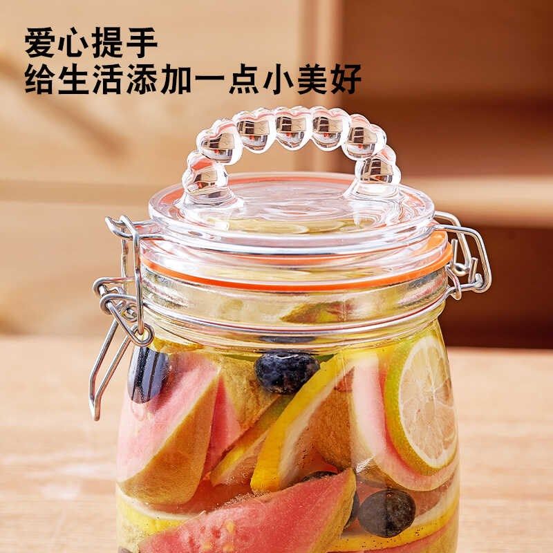 密封罐玻璃泡酒瓶青梅果酒瓶酿酒罐空瓶酒坛杨梅酒容器带提手卡扣,淘宝优惠券,粉丝福利购,淘宝优惠卷