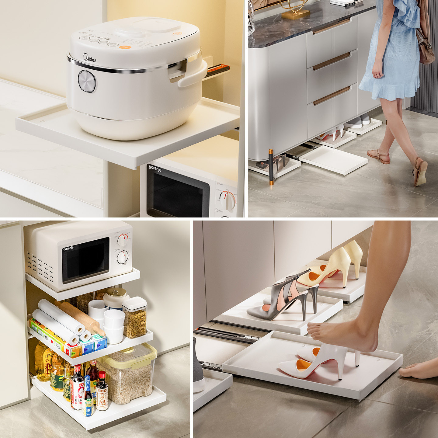 束丰厨房抽屉拉篮橱柜改造收纳置物架轨道抽拉式抽屉架窄缝超薄抽,淘宝优惠券,粉丝福利购,淘宝优惠卷