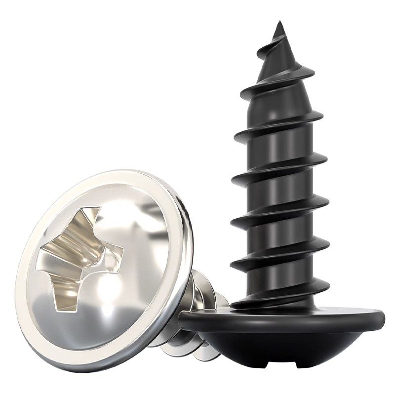 PWA 铁碳钢镀镍圆头十字带垫自攻螺丝钉盘头带介子M2M3M3.5M4M5mm,淘宝优惠券,粉丝福利购,淘宝优惠卷