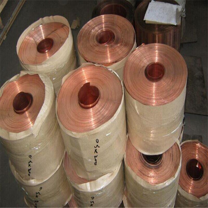 紫铜箔导电缆TU1-T2紫铜带0.05*35加钢芯分条紫铜卷带镀锡紫铜带 - 图1