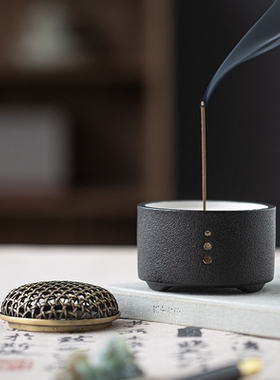 【首单直降】陶瓷盘香炉线香盘香家用熏香炉檀香炉卧室香薰炉摆件