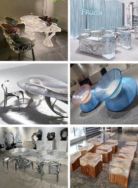 玻璃钢卡通雕塑定制厂家电镀太空人艺术装置大型水滴水花摆件定做