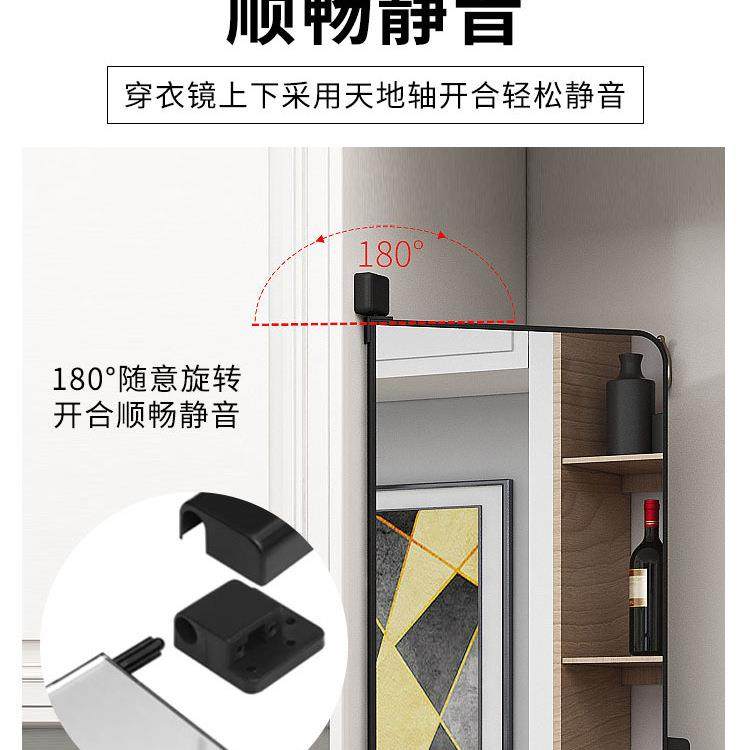 衣柜门全身镜子内装隐形旋转平开门衣柜穿衣镜内置家用衣柜试衣镜,淘宝优惠券,粉丝福利购,淘宝优惠卷