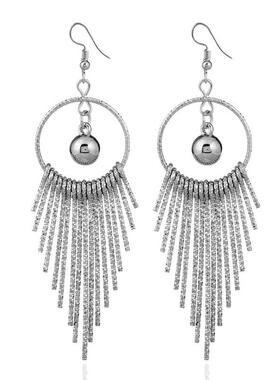 European American Exaggerate Big Round Swing Earrings For