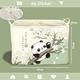 Ancient style panda dirty clothing basket bathroom household dirty clothing basket fabric dirty clothing storage basket large-sized dirty clothing basket foldable