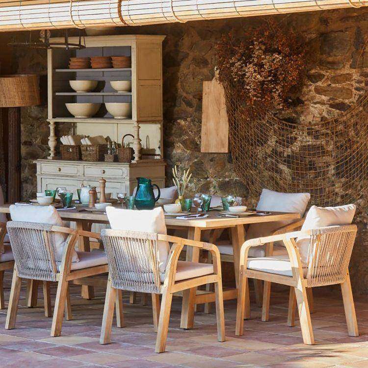 户外庭院合桌椅组木露天实仿木纹铝别墅柚花园民宿酒店室外木藤椅,淘宝优惠券,粉丝福利购,淘宝优惠卷