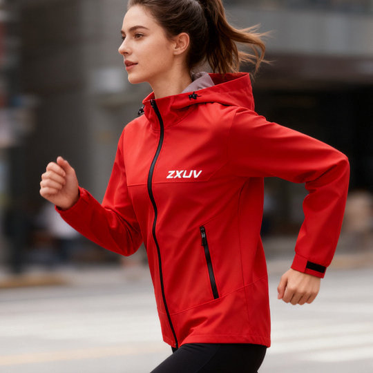 ZXUV轻户外男女情侣冲锋衣2025秋季新款跑步运动外套连帽防风防水