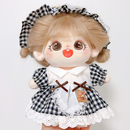 现货20cm无属性娃衣棉花娃娃款洋装公主裙玩偶公仔换装衣服着替 - 图1