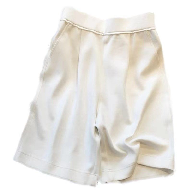 南瓜籽女装女装微胖妹妹垂感毛圈棉阔腿春夏宽松显瘦休闲五分短裤,淘宝优惠券,粉丝福利购,淘宝优惠卷