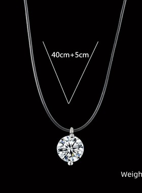 跨境韩国韩版水晶锆石项链女简约小众设计独特新款百搭项圈锁骨