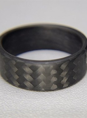 碳纤维斜纹黑色结婚戒指哑光手工制作多种带宽尺寸 4-16