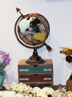 美式摆件玄关摆设工业风装饰品家居软装客厅玄关餐厅摆设工艺品