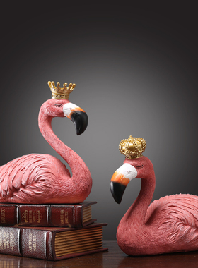 欧式火烈鸟装饰摆件创意婚庆结婚礼物客厅房间电视柜装饰工艺品