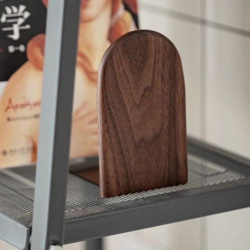 黑胡桃实木书立书架简约大号书夹挡板学生用桌面收纳看书架读书架 - 图2