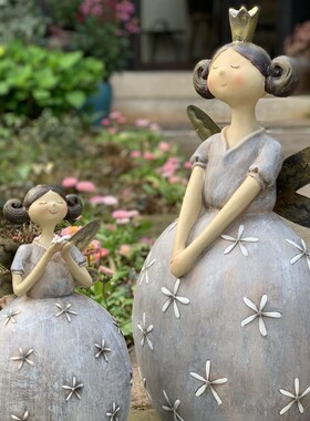 可爱花仙子创意个性阳台布置户外庭院摆件花园园艺装饰欧美出口