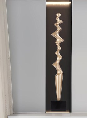 玄关雕塑摆件抽象艺术落地柱子意式客厅楼梯下旁细长高级感装饰品