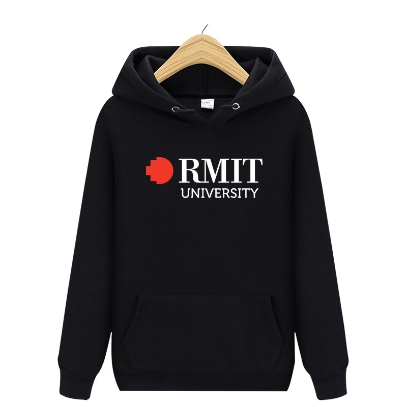 RMIT 墨尔本皇家理工大学校服纪念品冬季加绒加厚外套连帽衫卫衣 - 图0