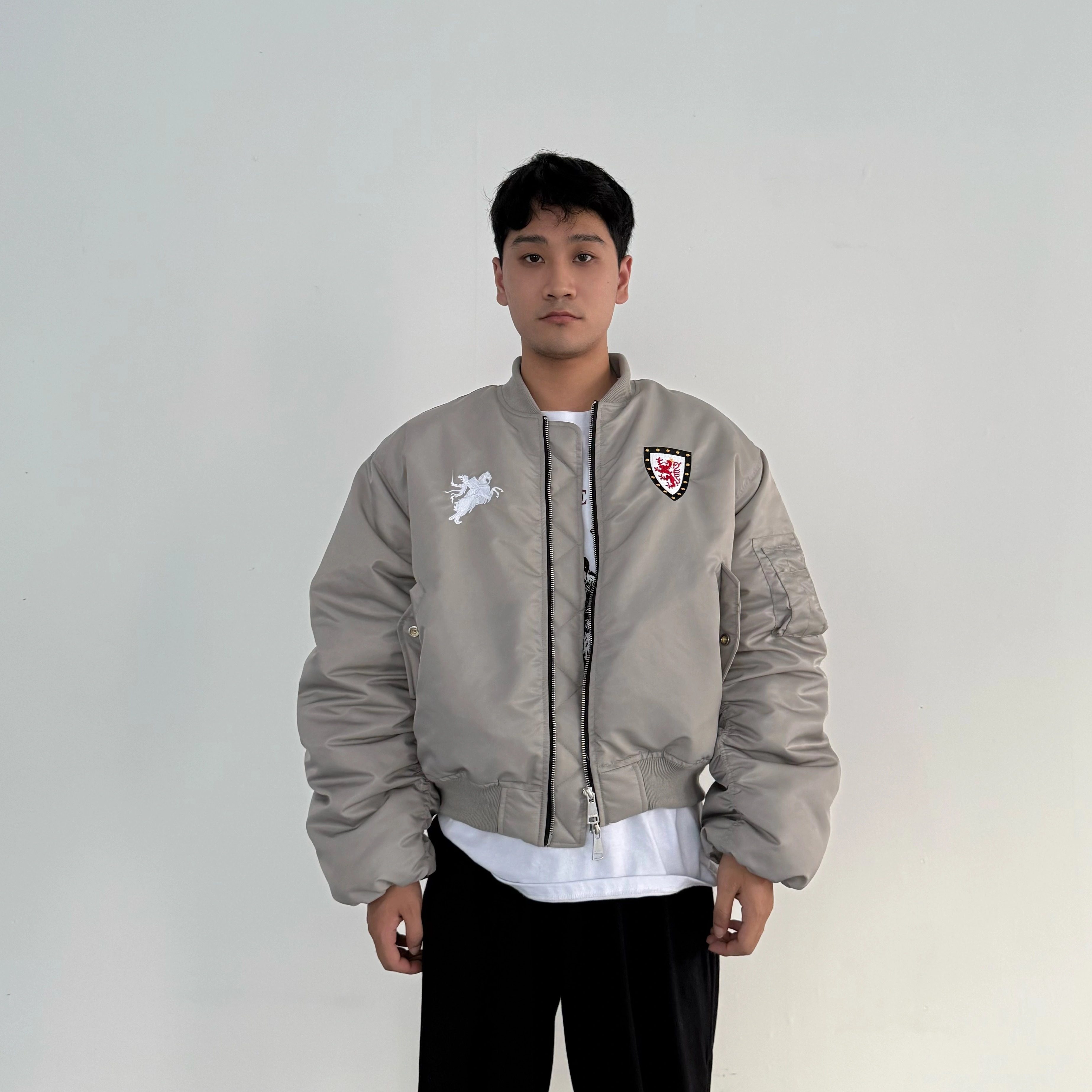 Vcatecx廓形刺绣ma1飞行服夹克男女秋冬防水保暖bomber棉服外套潮,淘宝优惠券,粉丝福利购,淘宝优惠卷