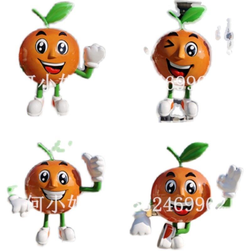 广场融合快闪定制玻璃钢橘子卡通公仔雕塑橙子IP形象娃娃人偶摆件,淘宝优惠券,粉丝福利购,淘宝优惠卷