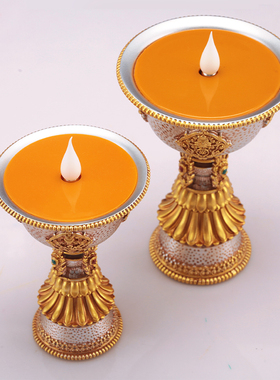 佛前供仿真LED长明灯大小八吉祥