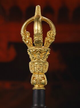 王师兄尼泊尔纯铜五股金刚铃杵