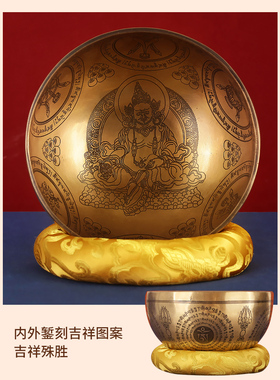 黄财神佛像颂钵音钵尼泊尔手工