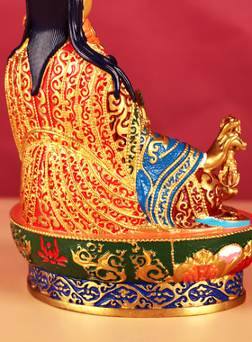 纯铜全身彩绘藏式家用装饰摆件