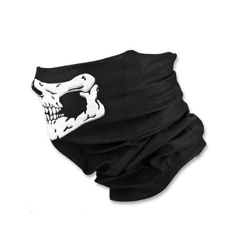 万圣节派对成人死神黑色披风斗篷骷髅面巾手套万圣节服装道具套装 - 图0