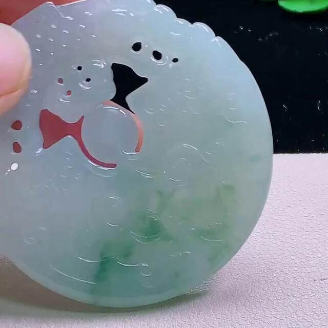 Myanmar Jadeite Double Dragon Jade Pendant Natural Jade A Product