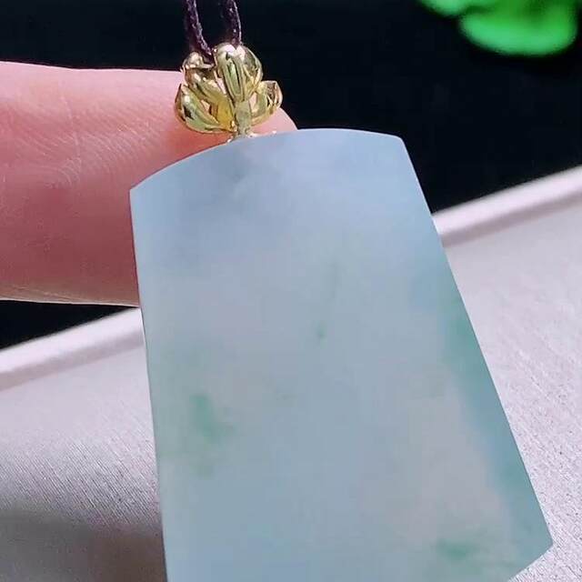 Burmese Jade No Matter Brand Inlaid Gold Jade Pendant Natural Jade