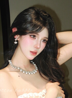 白月光~千金风闪锆珍珠项链配饰