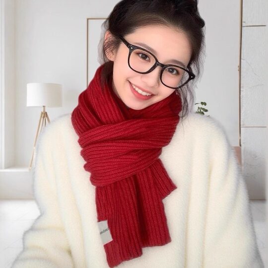 Warm to the core~ Imitation cashmere couple knitted scarf