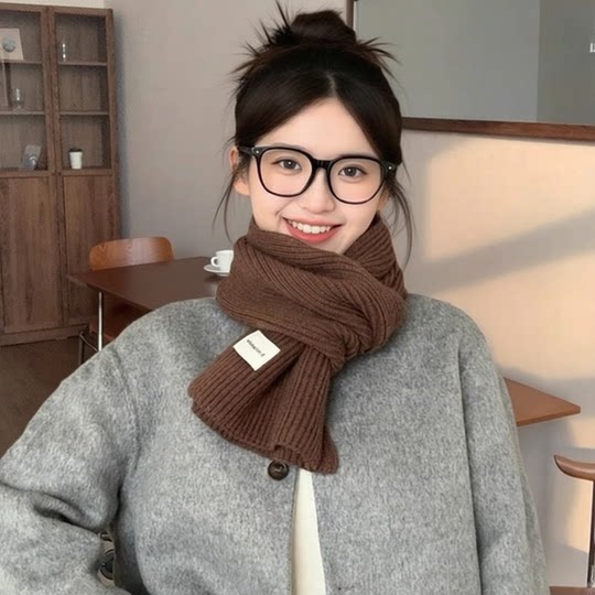 Warm to the core~ Imitation cashmere couple knitted scarf
