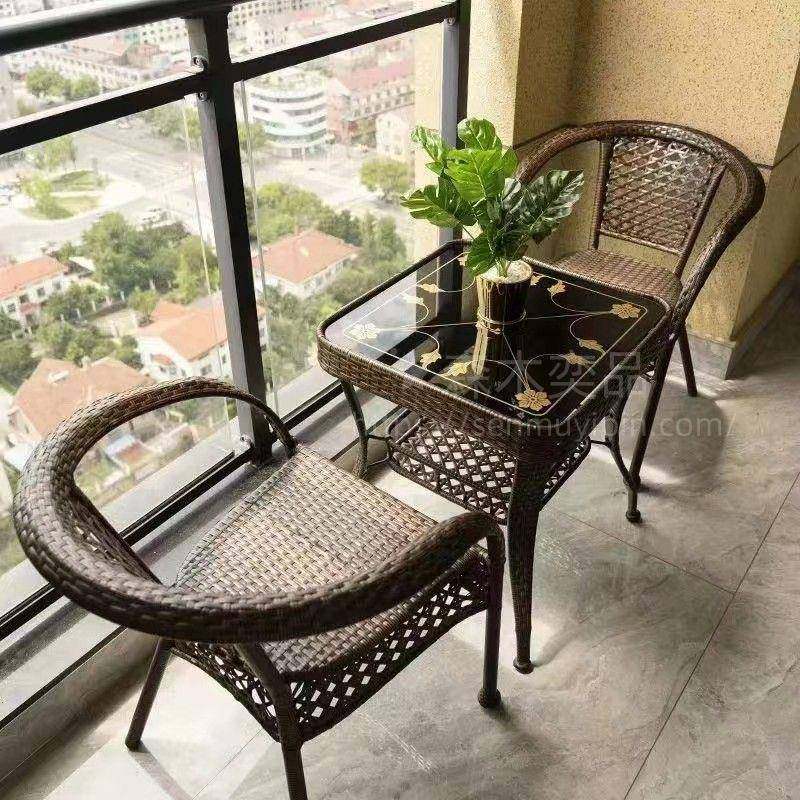 藤编桌椅SS-231三件套阳台编茶桌椅休椅闲户外庭院老人靠背藤组子,淘宝优惠券,粉丝福利购,淘宝优惠卷