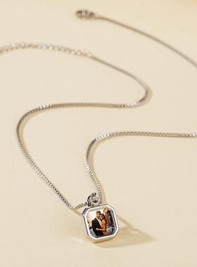 温感变色项链体温照片饰品几何