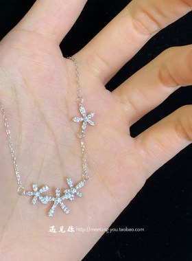 【浪漫不止】999纯银小花项链女轻奢小众高级感锁骨链送闺蜜礼物