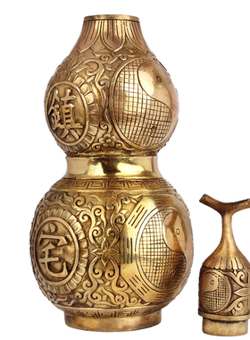 铜八卦开盖葫芦摆件铜葫芦办公室工艺品 铜葫芦摆件 铜葫芦挂件