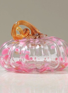 现代轻奢琉璃南瓜摆件客厅酒柜玄关书房样板间博古架高档装饰摆设