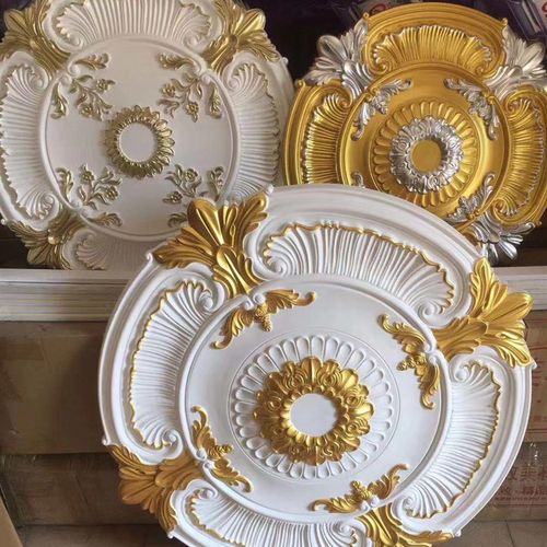 法式天花吊顶装饰材料灯盘组合PU雕花灯盘仿石膏欧式吊顶造型材料 - 图0