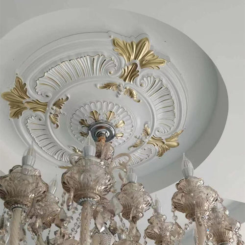 法式天花吊顶装饰材料灯盘组合PU雕花灯盘仿石膏欧式吊顶造型材料 - 图3