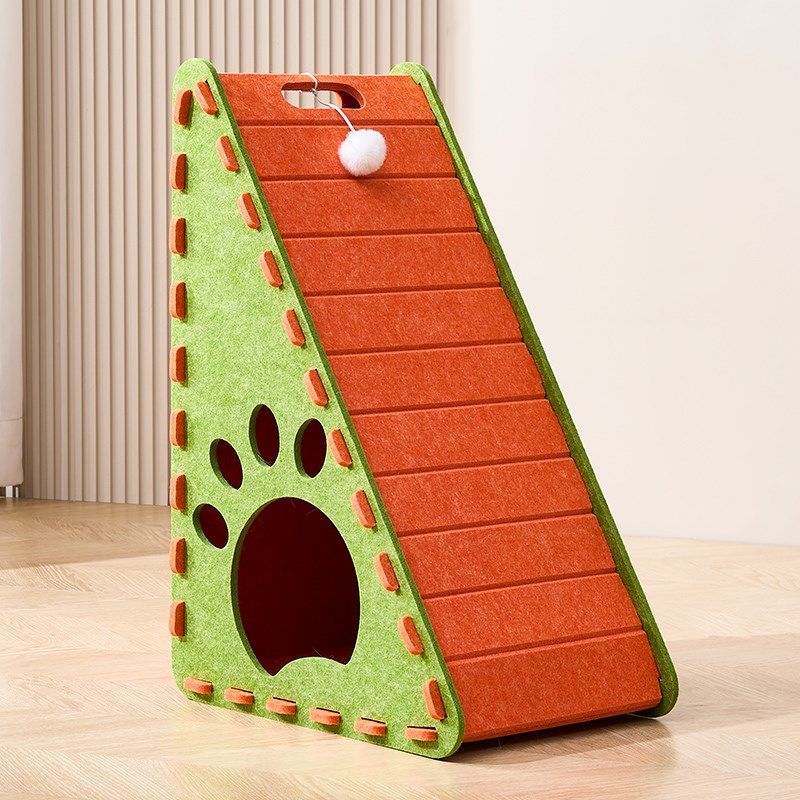 立式毛毡猫抓板猫窝一体耐磨不掉屑猫咪磨爪耐抓三角大号防猫抓,淘宝优惠券,粉丝福利购,淘宝优惠卷