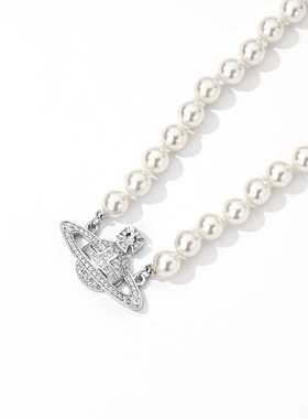 VVIENNE WESTLOCK土星珍珠项链女送女友生日礼物七夕【真钻款】