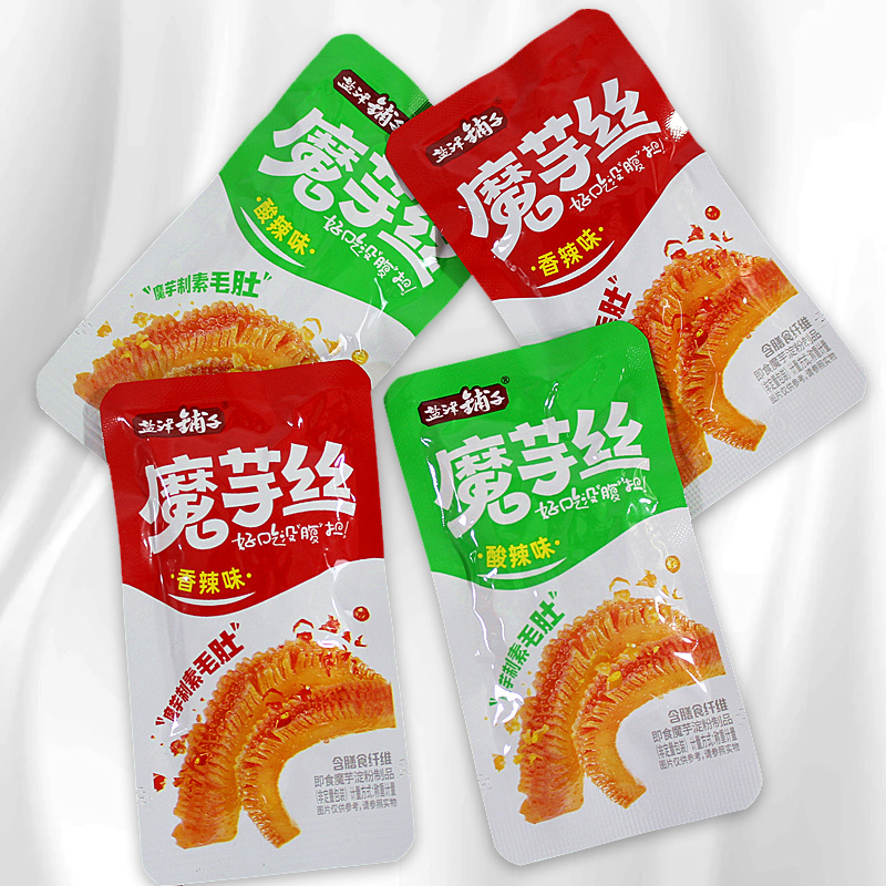 盐津铺子魔芋丝素毛肚酸辣魔芋爽辣条香辣零食小吃休闲下饭食品