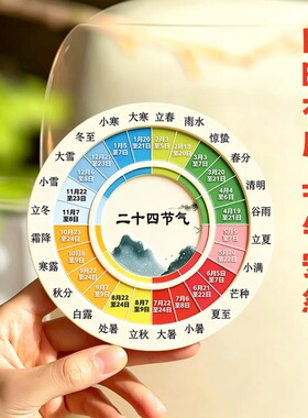 二十四节气亚克力磁吸冰箱贴