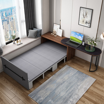 Invisible folding bed for one person home desk folding bed 1.5 meters small apartment multifunctional retractable bed wardrobe integrated